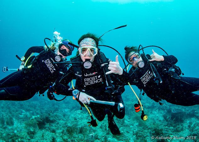 A group of Girls that Scuba complete their Advanced Open Water Course