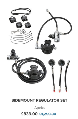 SIDEMOUNT REGULATOR SET