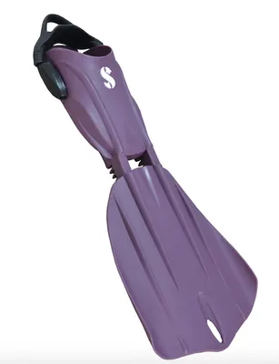 Blue Reef Freediving Fins - Purple, Size 39/40 - Thermoplastic Rubber Foot Pocket, Polymer Blades