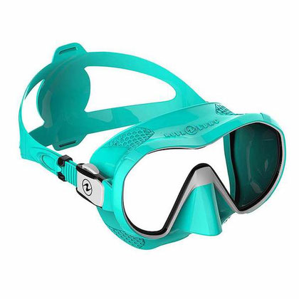 Aqua Lung turquoise scuba diving mask