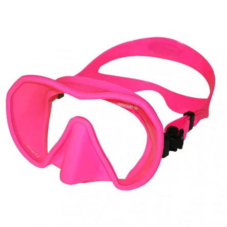 Bright pink Beuchat scuba diving mask