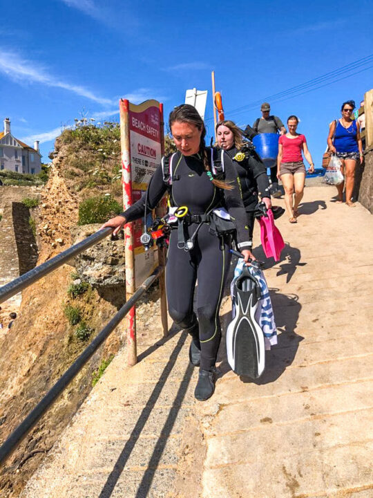 Scuba diving in England Hope Cove, Devon