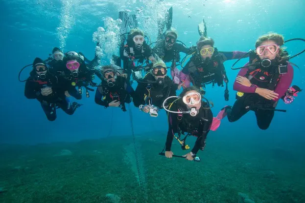Me on the Girls that Scuba group trip to Jordan in 2019 - I'm the furthest right.