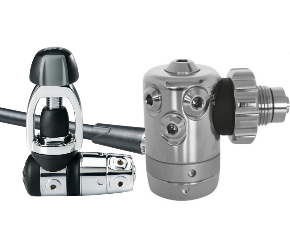 Trident Scuba Diving Tank Din Valve Regulator | 300 Bar Capacity W/ Tie | A141