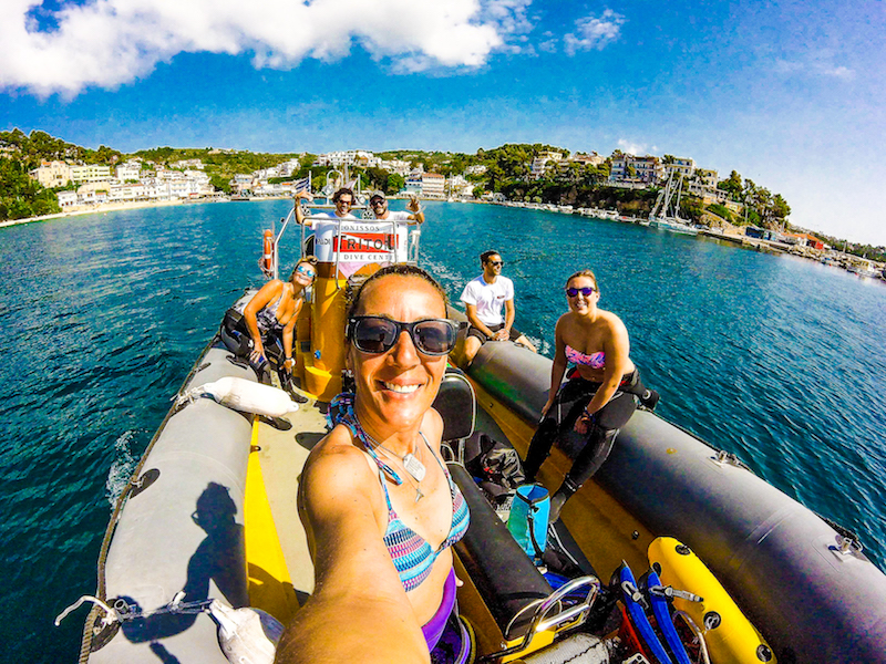 Scuba diving in Europe’s largest marine park, Alonissos, Greece